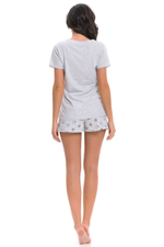 Пижамка с сердечками на шортах (Размер: M) (Цвет: розовый)