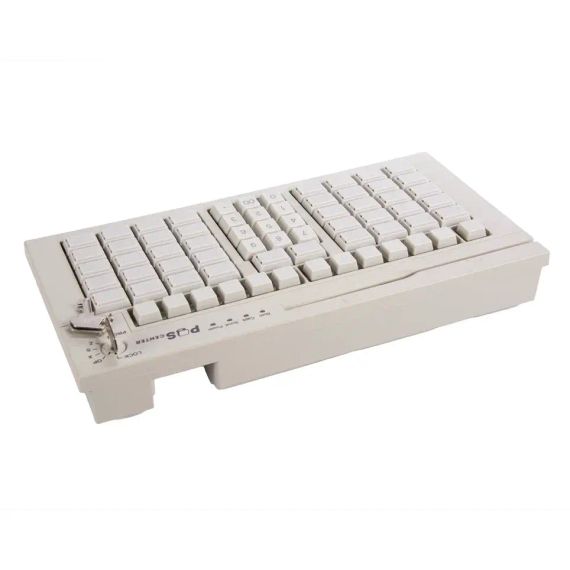 Клавиатура программируемая POScenter S67 (мод. 63 клавиши, MSR, ключ, USB, 3,0 м.), белая
