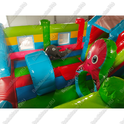 Коммерческий надувной батут "Морские обитатели 2"