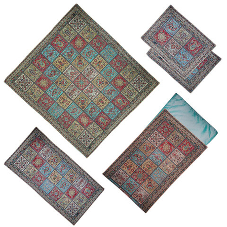 Набор из 5 иранских скатертей терме 17305890 шелковое ткачество Иран