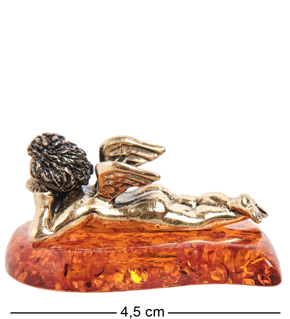 Народные промыслы AM- 198 Фигурка «Амурчик» (латунь, янтарь)