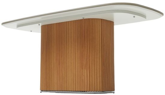 Стол TAMPA 180 цвет БЕЛЫЙ МРАМОР M326, керамика / Каркас OAK