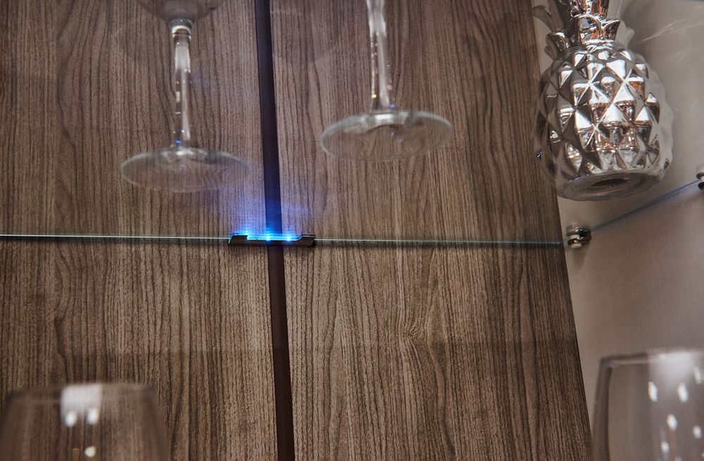 Коллекция Ультра Комод-витрина Белый/Белый гл. (набор)