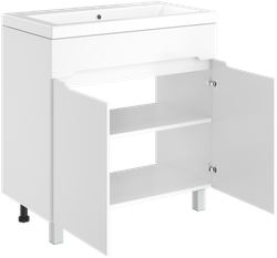 Тумба под раковину без столешницы DIWO Коломна 80 напольная, глянцевая белая