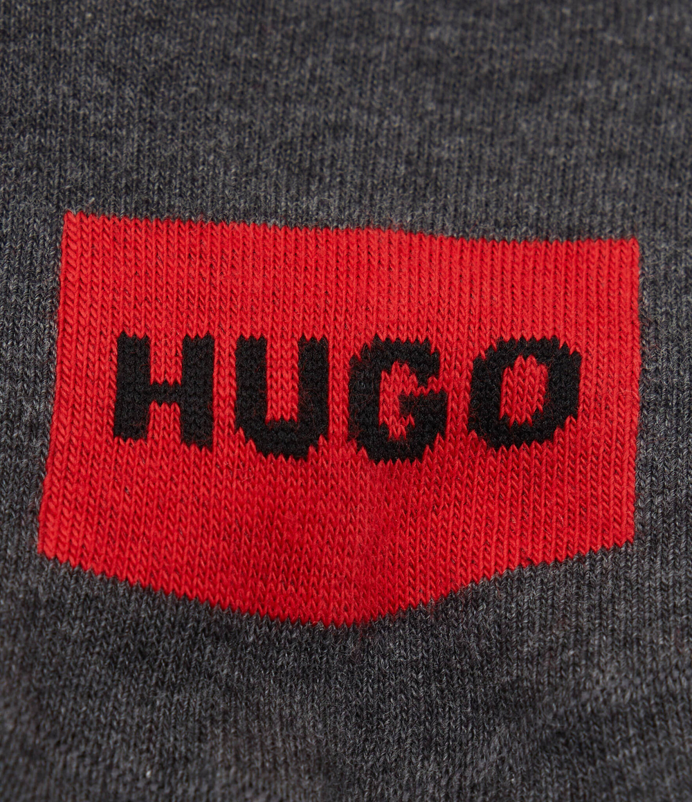 носки/stopki 2-pack 2p lowcut label col Hugo Bodywear - графитовый(50468117)