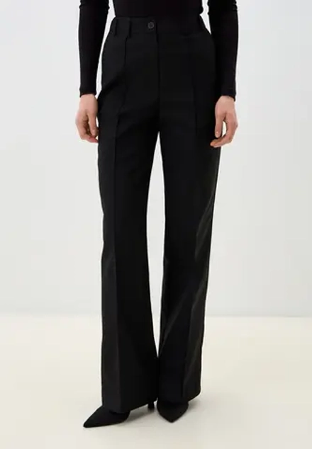 Брюки прямые, цвет черный