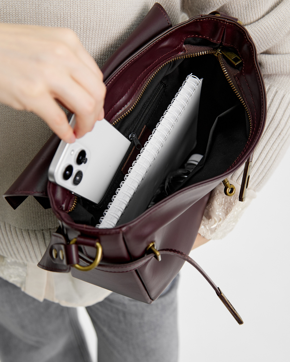 Сумка 557 01 бордовый