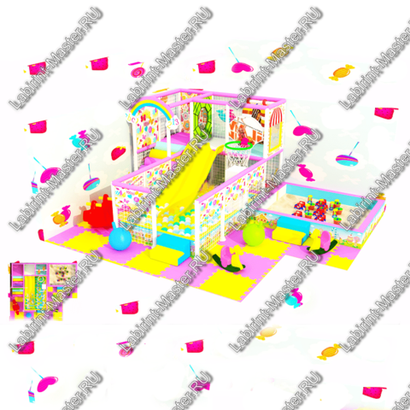 Детский игровой лабиринт "Розовое удовольствие"