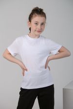 Фуфайка (футболка) для девочки Бэйсик-1 Виотекс ЧЁРНЫЙ