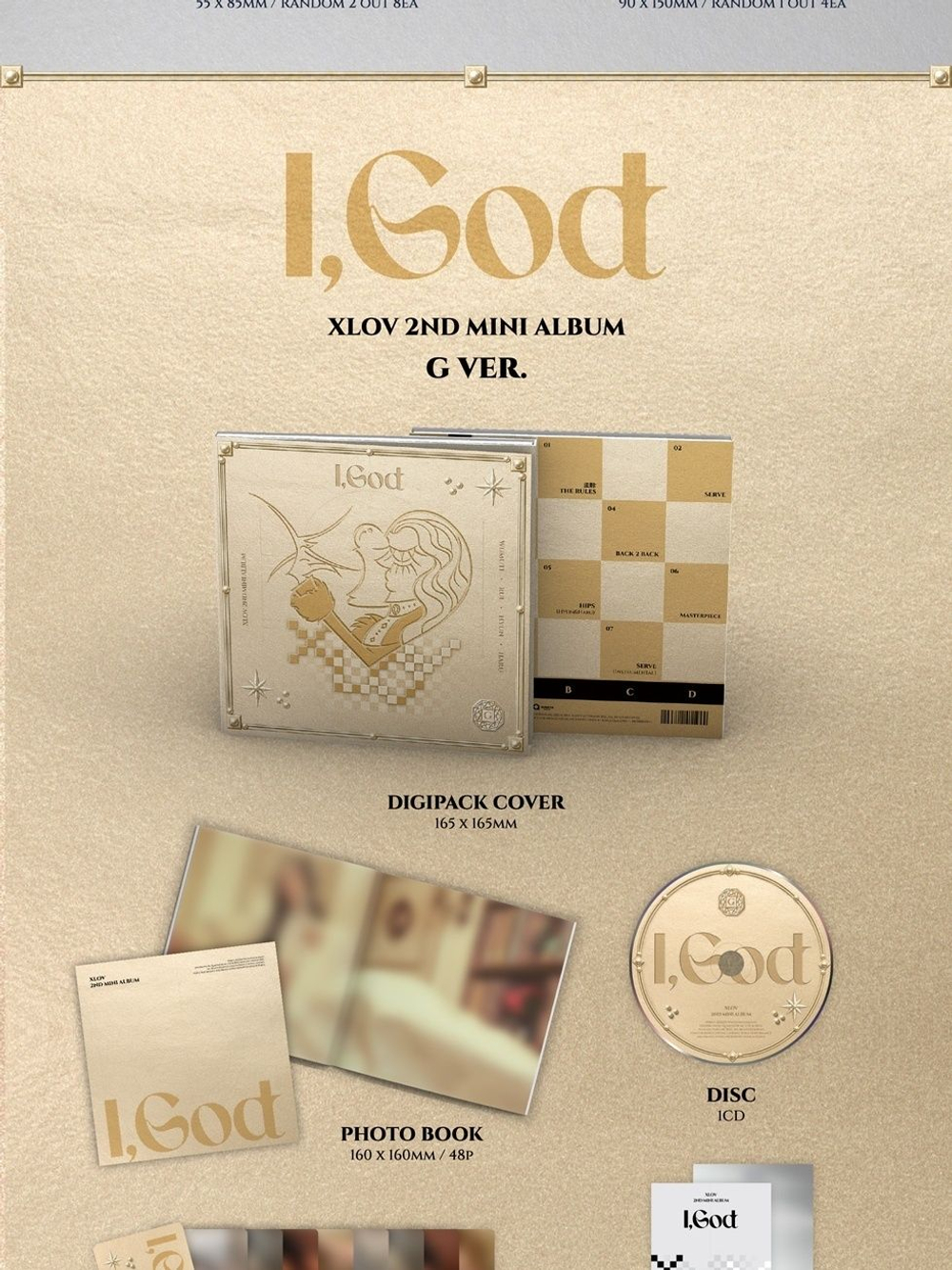 (ПРЕДЗАКАЗ) Альбом XLOV - I,GOD 2nd Mini Album 4 Version SET