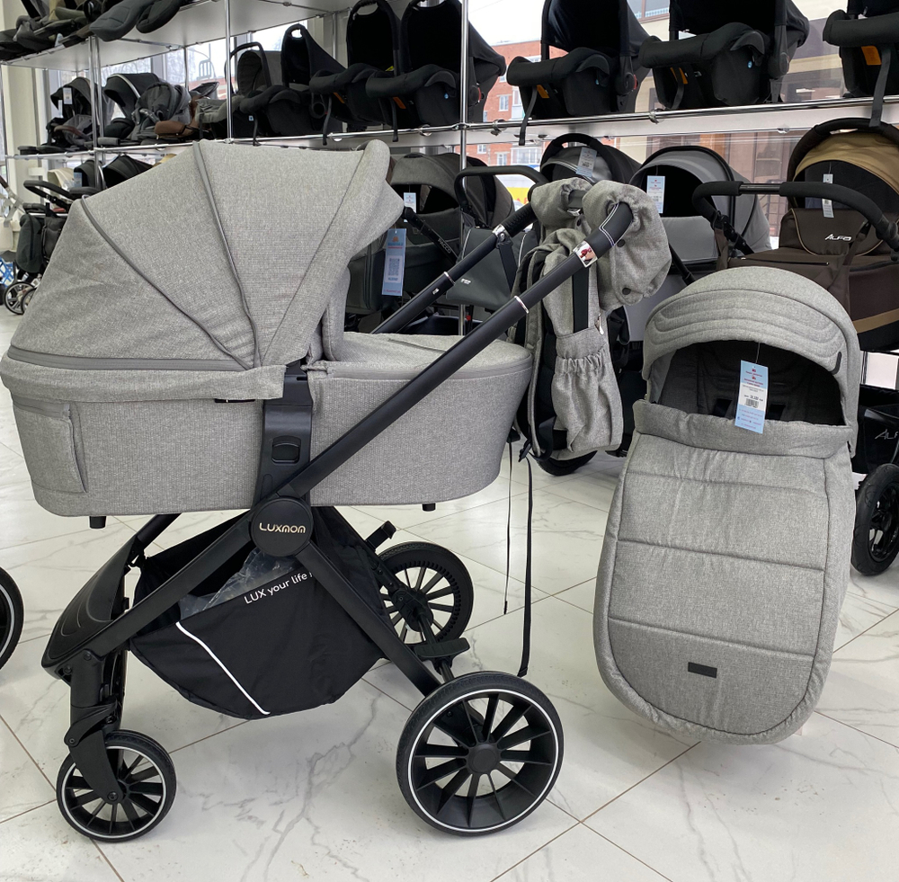 Детская коляска luxmom 760 2в1 Тёмно-серый