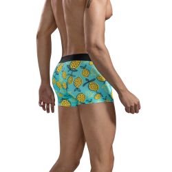 Мужские трусы хипсы голубые с принтом Clever LEMONS TRUNKS 168607