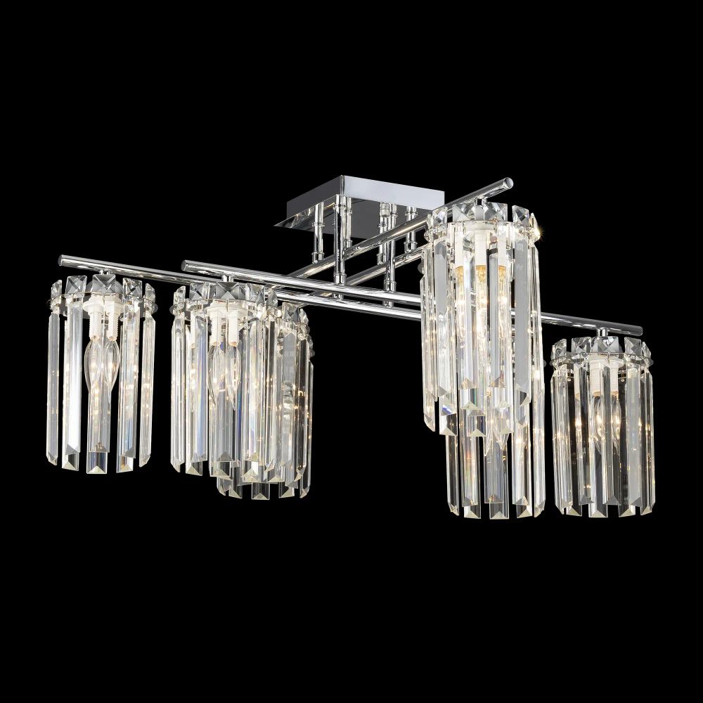 Citilux AXIS CL313281 Люстра хрустальная потолочная Хром