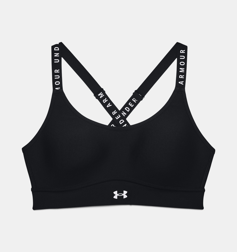 Бра спортивное женское Under Armour Infinity Covered Mid-BLK