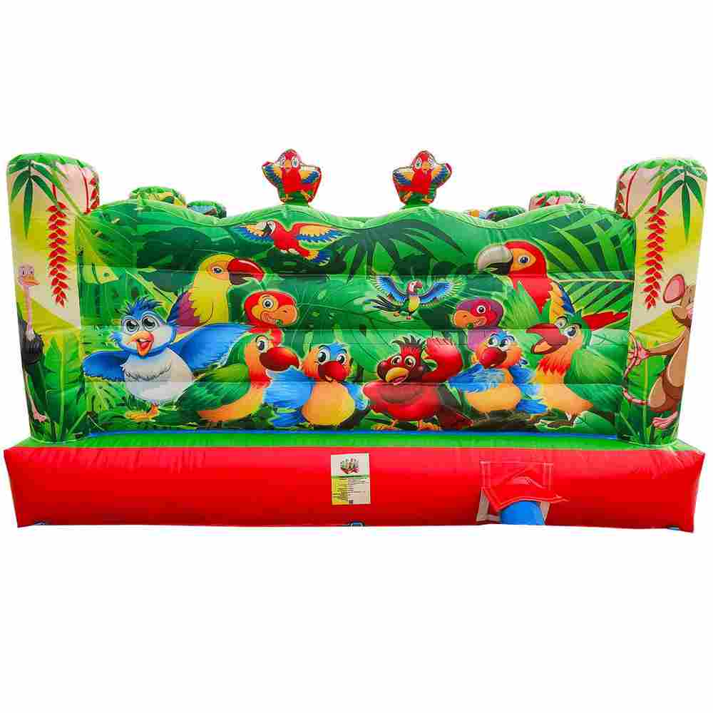 Детский надувной батут «Попугайчики 3» без горки, размер 4*4*2,6 м