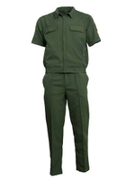 Костюм офисный МО зеленый короткий рукав Габардин