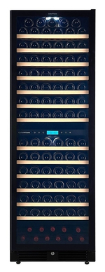 Винный шкаф Cellar Private СP165-2TBH черная дверь со скрытой рукояткой