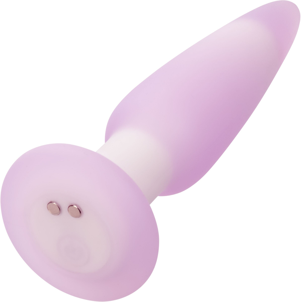 Сиреневая анальная пробка Slender Probe с вибрацией - 11,5 см. (Цвет: фиолетовый)