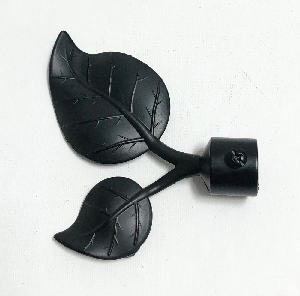 Наконечники "Готика Вяз левый и правый" d20 мм, цвет черный