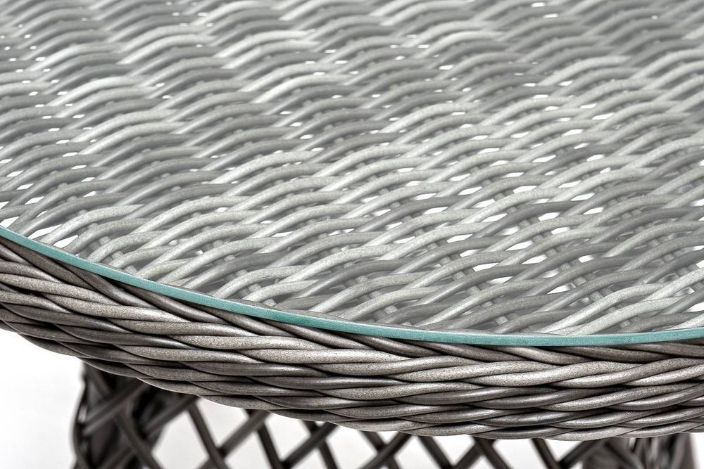 "Эспрессо-80 R" обеденная группа плетеная, цвет графит