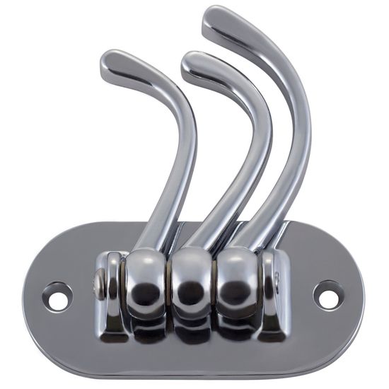 Крючок тройной подвижный Besser BS 8200 (3,5х9х7,5 см) из хромированного цинкового сплава