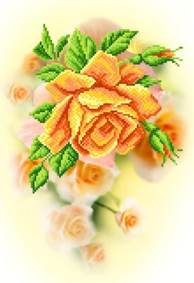 "Чайная роза"-4117 ткань с нанесенным рисунком