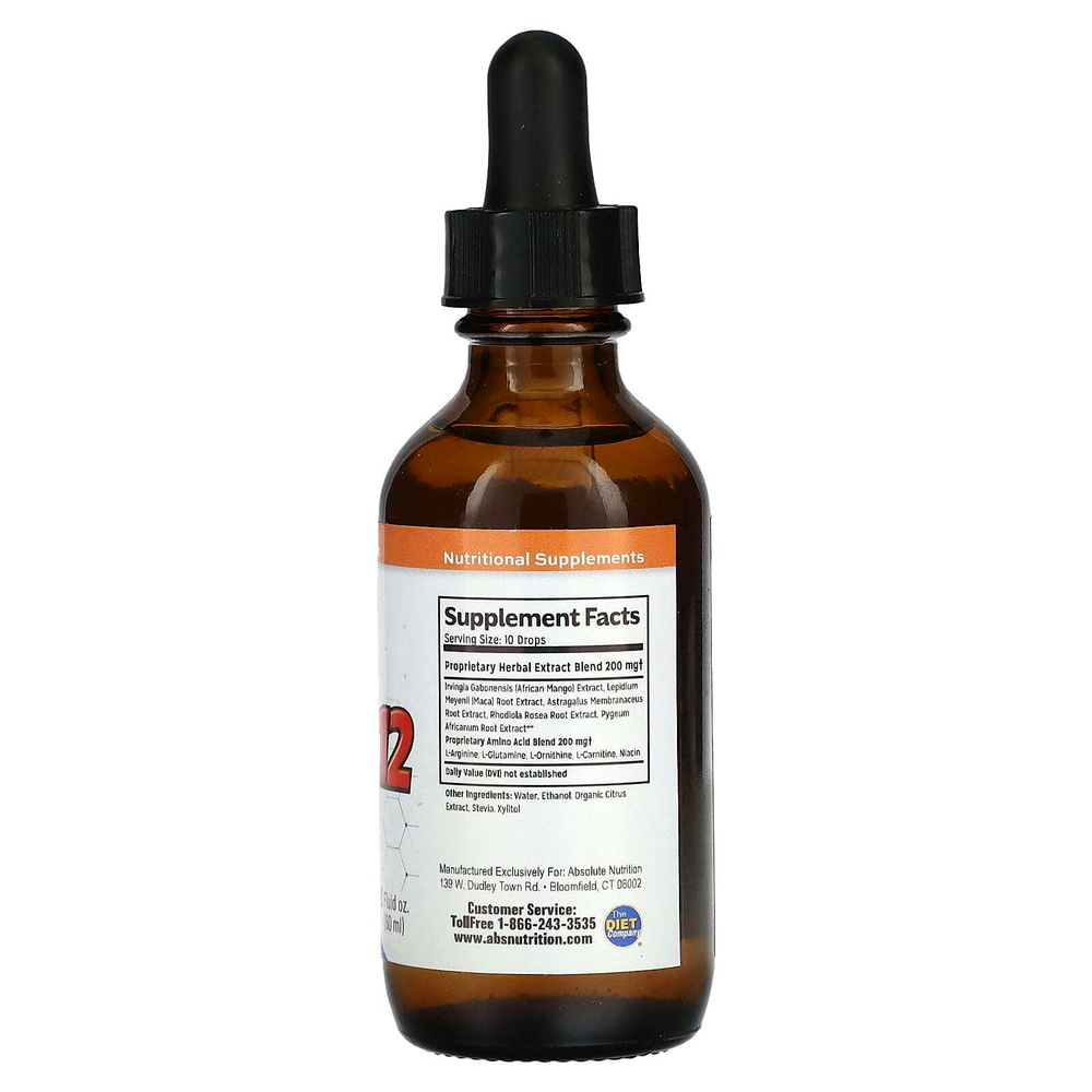 Absolute Nutrition, Африканское манго, капли B12, 60 мл (2 жидк. унц.)