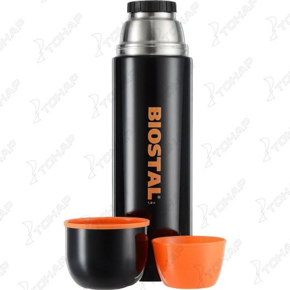Термос &#39;BIOSTAL-СПОРТ&#39; с узкой горл. и круг. кр.,ЧЕРНЫЙ, 1,2л. (NBP-1200С) Biostal