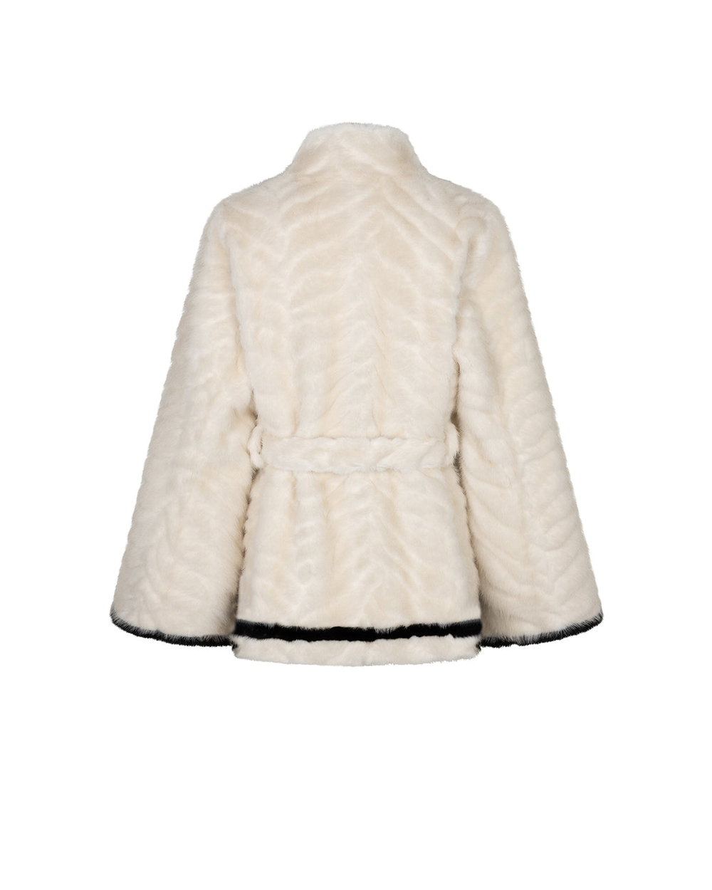 CARELLI ШУБА ИЗ ИСКУССТВЕННОГО МЕХА С ПОЯСОМ, КРЕМОВЫЙ