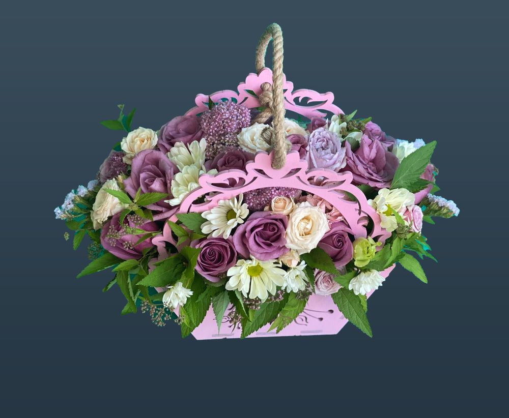 Коробочка розовая