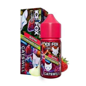 Жидкость ICE FOX & CATSWILL Salt 2% 30 ml - ЯБЛОЧНО КЛУБНИЧНЫЙ ВЗРЫВ