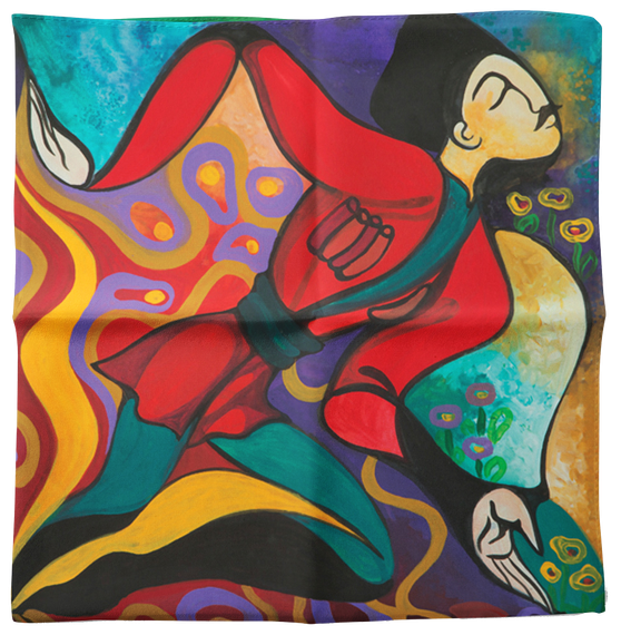 Женская косынка &quot;Танец цвета&quot;