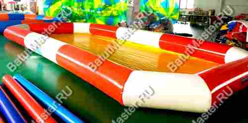 Прямоугольный надувной бассейн "Полосатик" 8*4*0.65 м