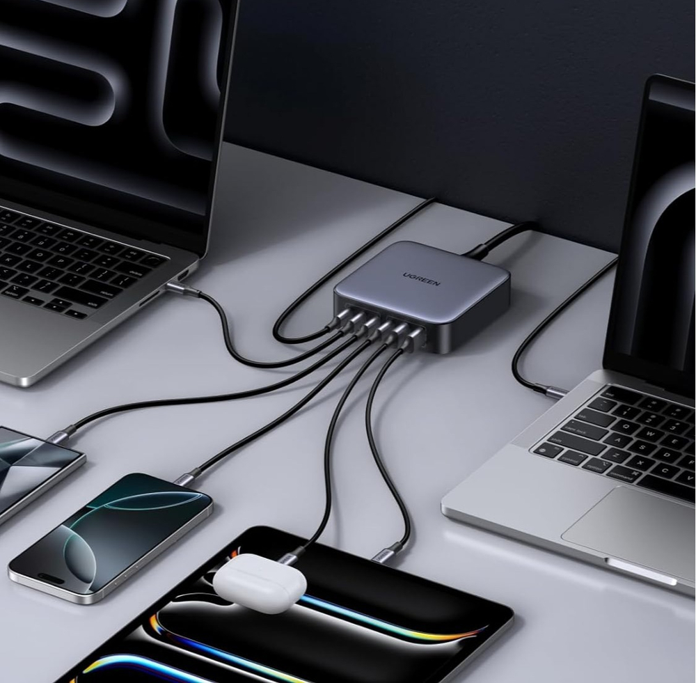 Зарядное устройство 4xUSB C+2xUSB, 200W, Gan X, UGREEN 40914