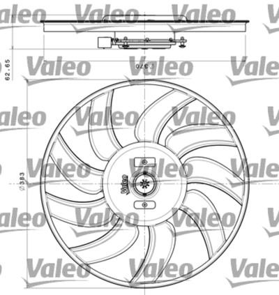 VALEO - 696350-VAL - Fan, engine cooling
