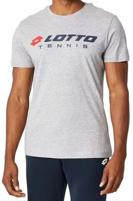 Мужская теннисная футболка Lotto Squadra II Tee - cool gray 6c