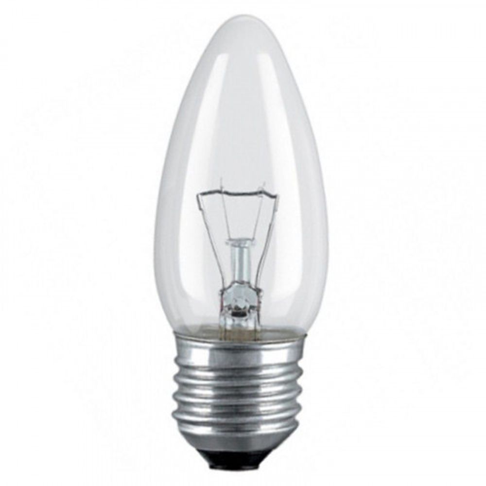 Лампочка Osram B35 60Вт Е27 / E27 230В свечка прозрачная | Osram