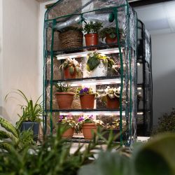 Теплица GREEN APPLE GA-House-4 со светильниками в комплекте 4 яруса 1250х690х300 мм