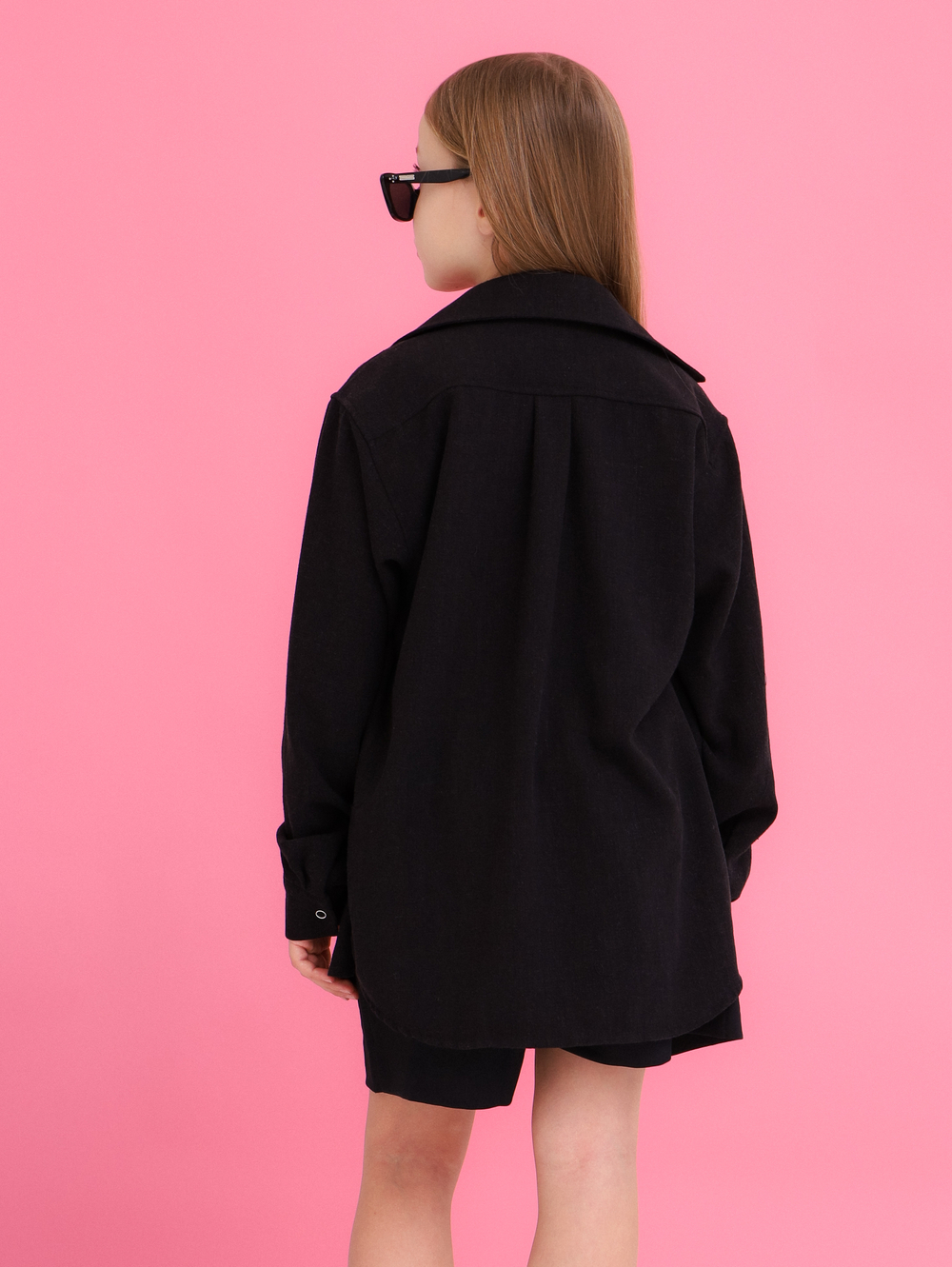 Рубашка Лен, черная