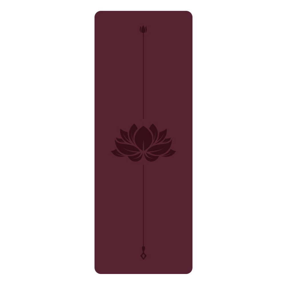 Каучуковый коврик для йоги Lotus Red Wine 185*68*0,5 см нескользящий