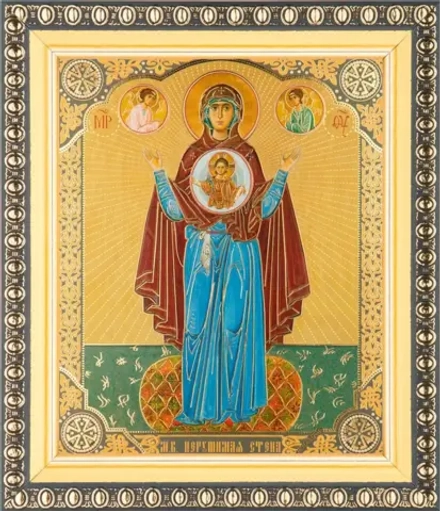 Икона БМ "Нерушимая Стена" 10х12 в раме 13х15