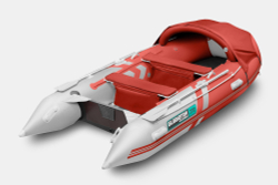 Надувная лодка GLADIATOR C370AL красно-белый