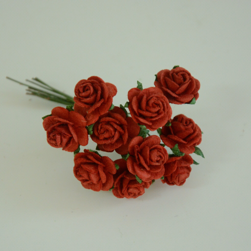 Роза открытая мини 1,5 см на ножке, цвет в ассортименте