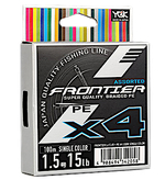 Шнур YGK Frontier X4 PE 100м #1.5  0.205мм 6.8кг 1шт Green