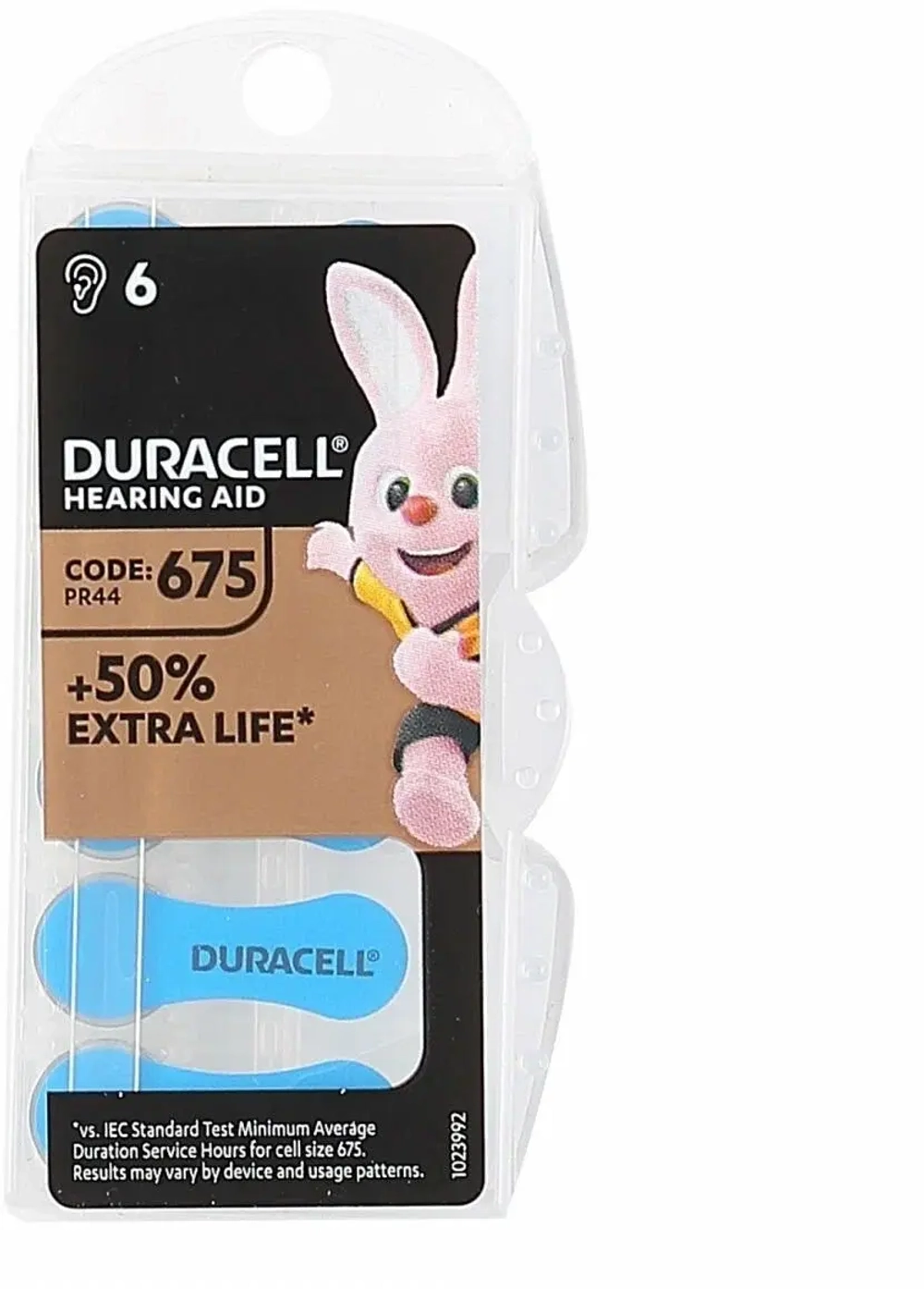 Батарейка для слуховых аппаратов ZA-675 Duracell