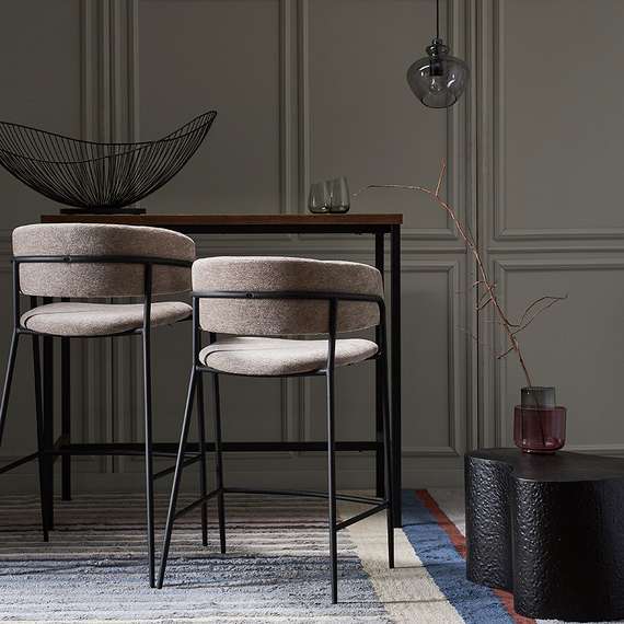 Стул полубарный helning, мягкий шенилл, капучино