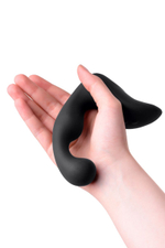 Чёрный изогнутый вибростимулятор простаты Erotist (Цвет: черный)