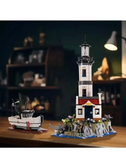 Конструктор Маяк и рыболовное судно 1677 деталей