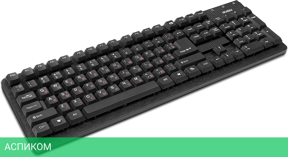 Клавиатура Sven Standard 301 USB черный (SV-03100301UB)