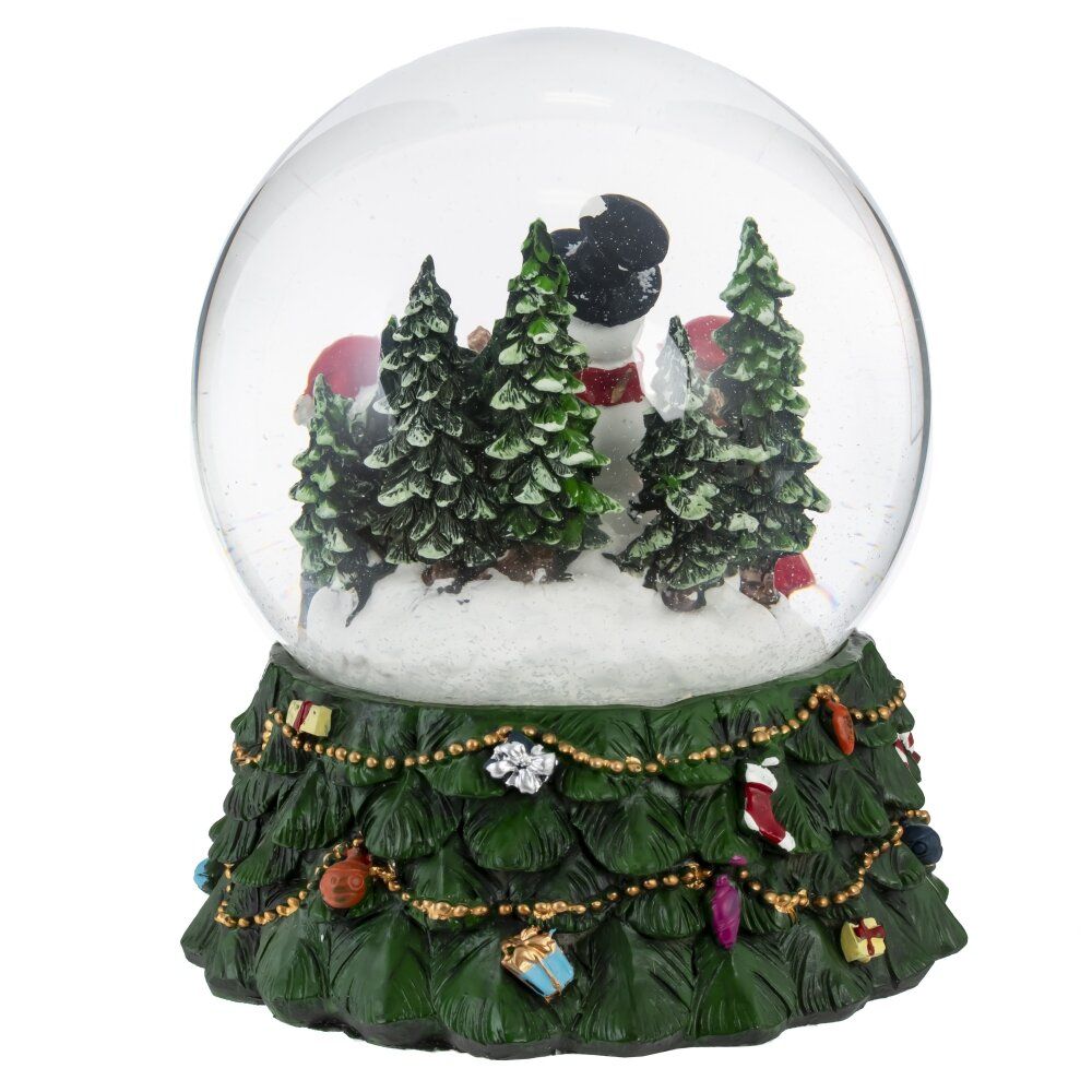 GAEM Фигурка декор в стекл шаре "Снеговик" (подсв, муз, вьюга, AAх3 н/п), D 14 см, L15,5 W15,5 H20 см